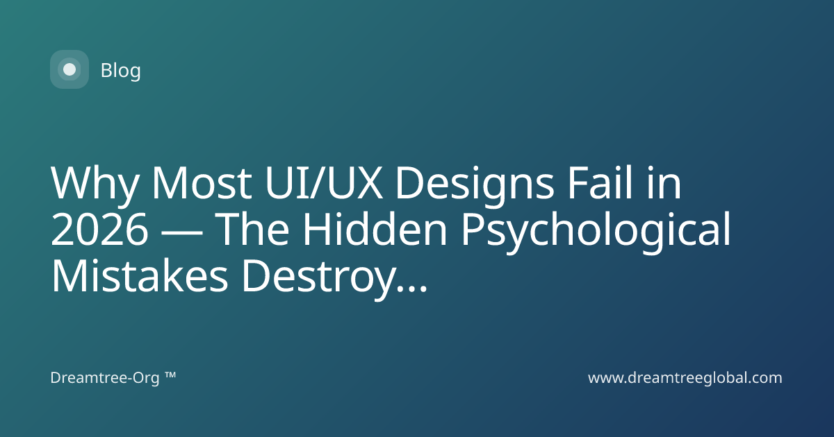 Why Most UI/UX Designs Fail in 2026 | Hid… | Dreamtree-Org